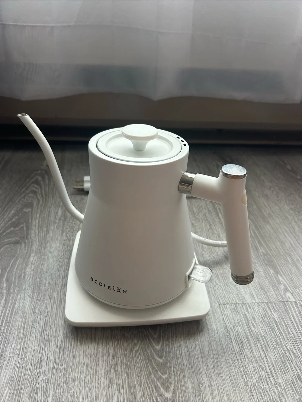 White Electric Gooseneck Kettle – Precision Pour-Over Brewing